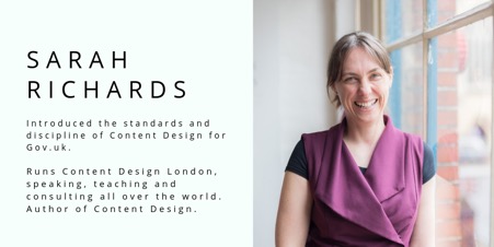Sarah Richards, founder of Content Design London